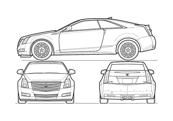 Blueprint Cadillac CTS Coupe 2010