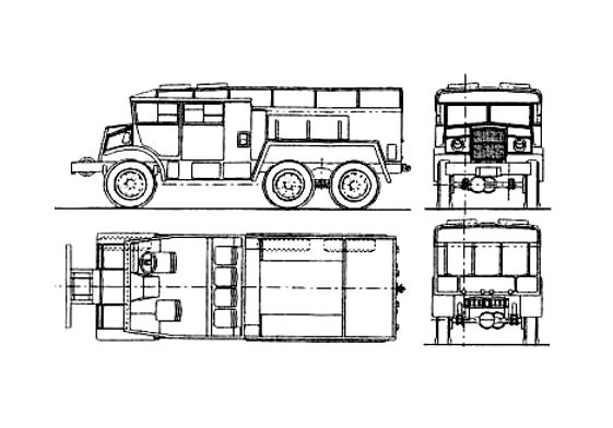 Blueprint Chevrolet CMP 6x6 Gun Tractor