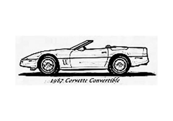 Blueprint Chevrolet Corvette C4 Convertible Cabriolet 1987