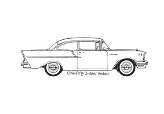 Blueprint Chevrolet One Fifty 2 door Sedan 1957