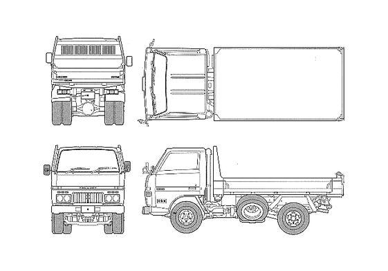 Blueprint Daihatsu Delta 2t Dump Truck