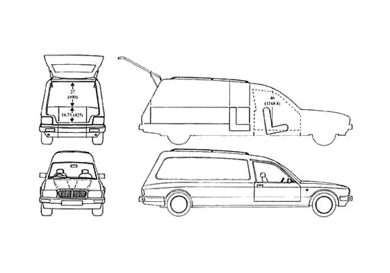 Blueprint Daimler Eagle Hearse Wagon 1990