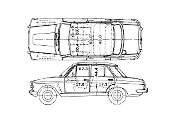 Blueprint Datsun Bluebird 410 Sedan 1965