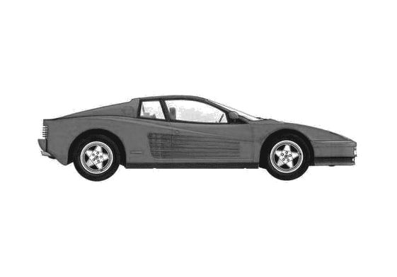 Blueprint Ferrari Testarossa Coupe 1984