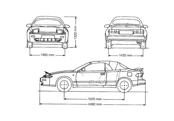 Blueprint Toyota Celica V T180 Cabriolet 1990