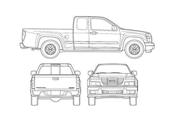 Blueprint GMC Canyon Extended Cab Pick-up 2006