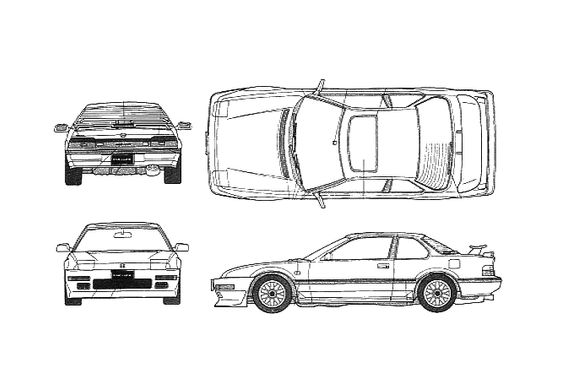 Blueprint Honda Prelude III Coupe 1988