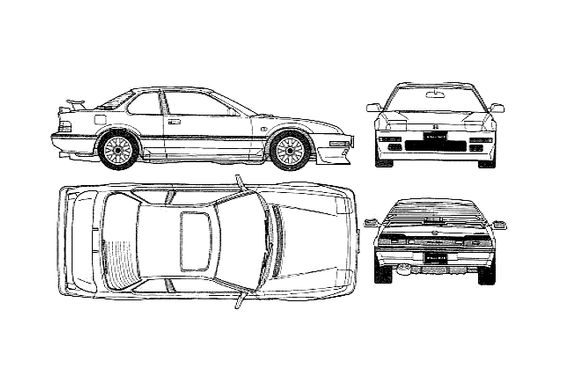 Blueprint Honda Prelude III BA4 2.0 Si Coupe 1986