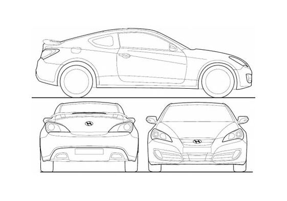 Blueprint Hyundai Genesis Coupe 2011