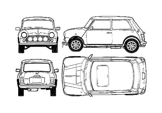 Download drawing Mini Cooper S Hatchback 1963 in ai pdf png svg formats