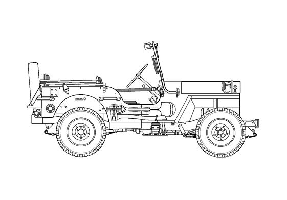 Blueprint Hotchkiss M201 Jeep SUV 1961