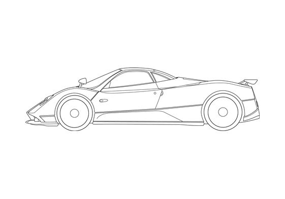 Blueprint Pagani Zonda F2 Coupe 2005