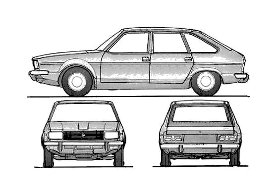 Blueprint Renault 20 Hatchback 1981