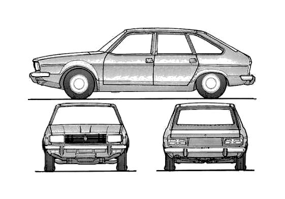 Blueprint Renault 20 Hatchback 1981