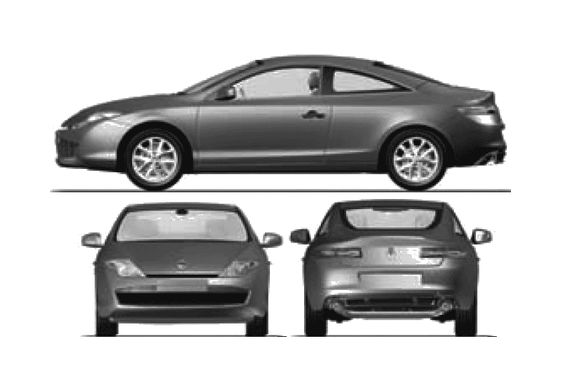 Blueprint Renault Laguna III Coupe 2009