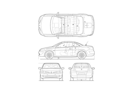 Blueprint Renault Megane Coupe 2005